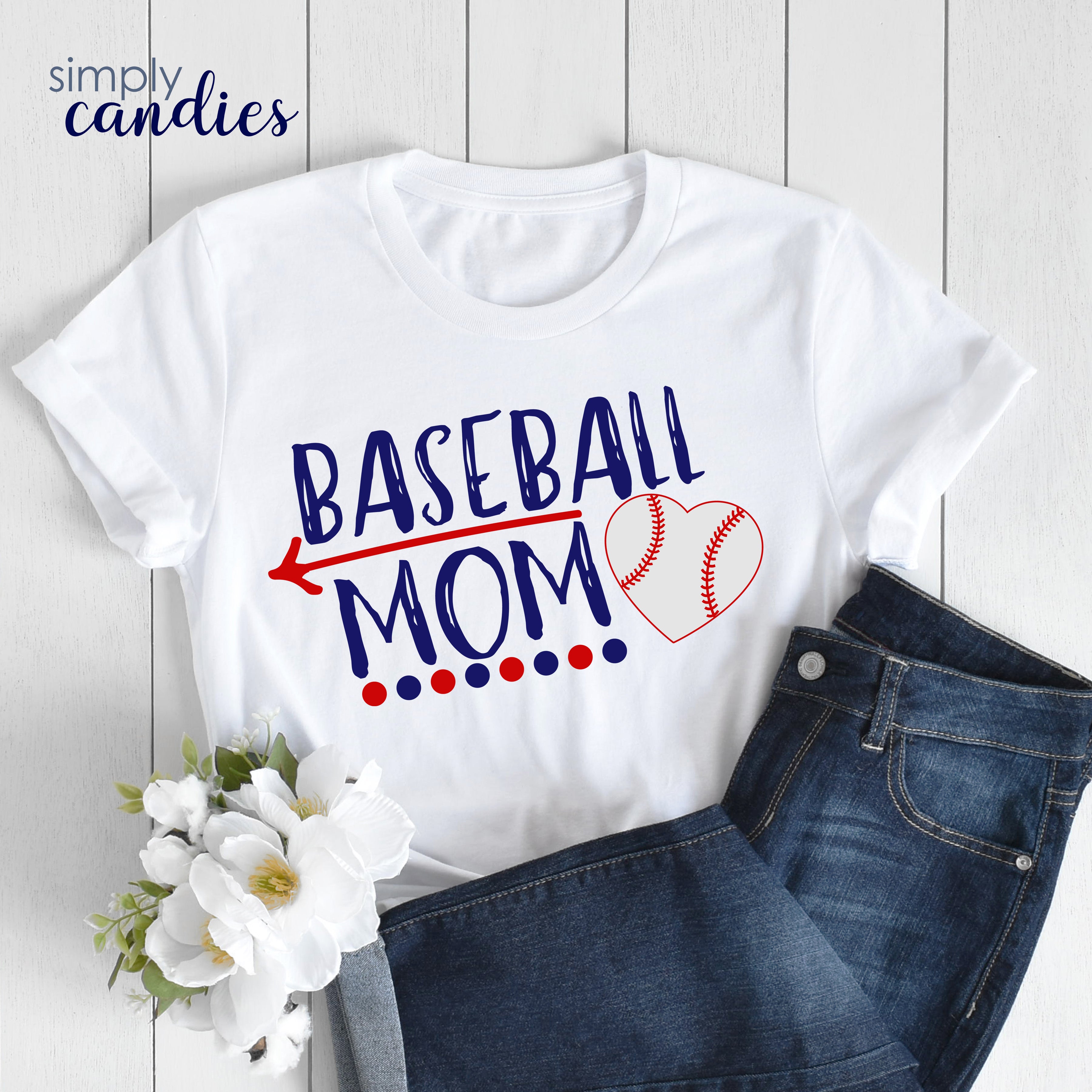 Adult Baseball Mom T-Shirt – Simply Candies
