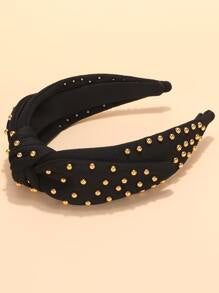 Black & Gold Beaded Headband