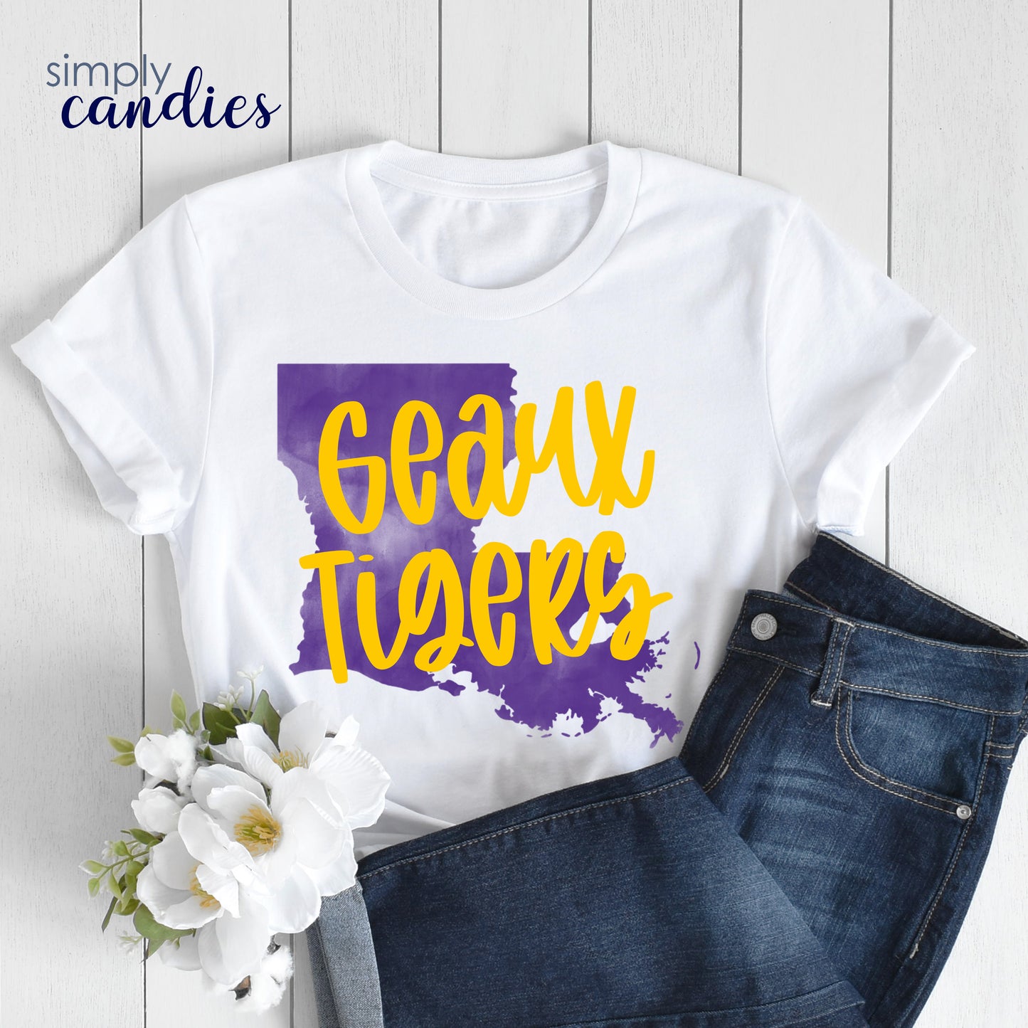 Adult Geaux Tigers State T-Shirt