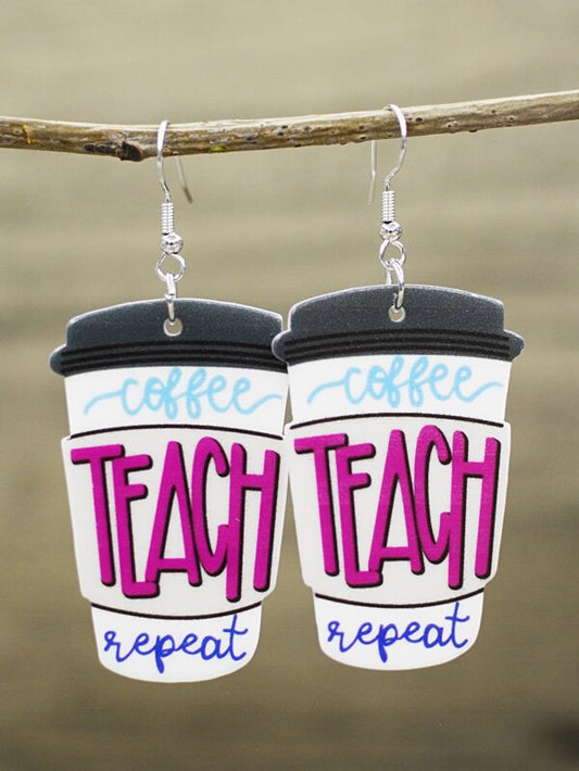 Coffee, Teach, Repeat Earrings