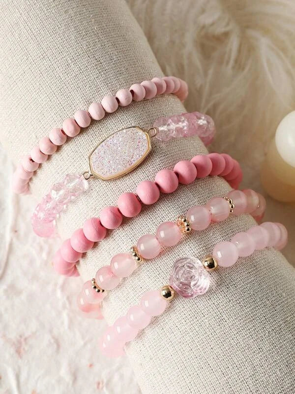 Pink Bracelet Stack