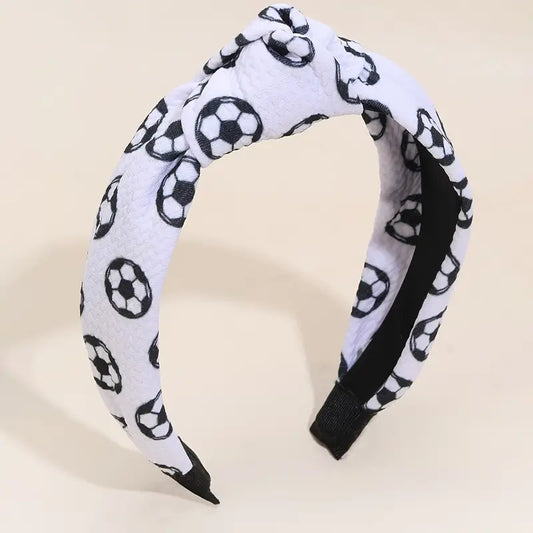 White Soccer Headband