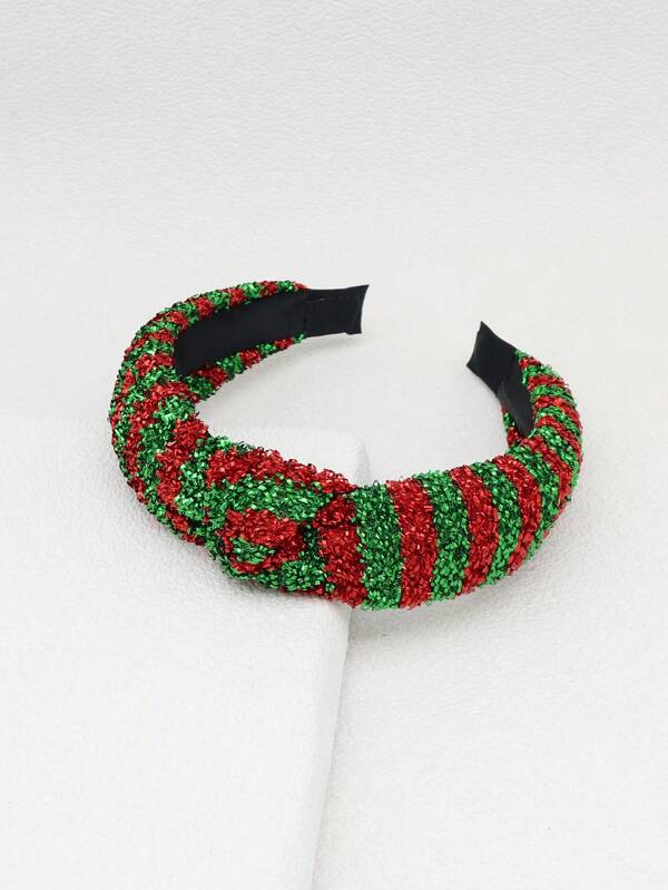 Red and Green Tinsel Headband