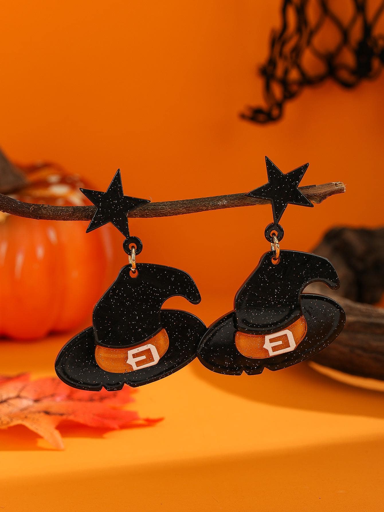 Sparkle Witch's Hat  Earrings