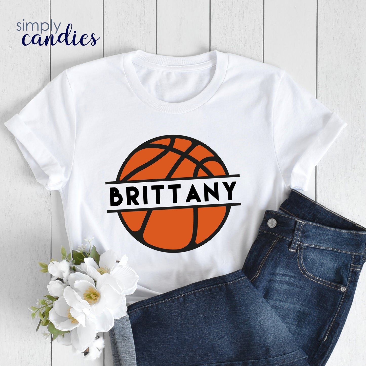 Adult Basketball Name T-Shirt