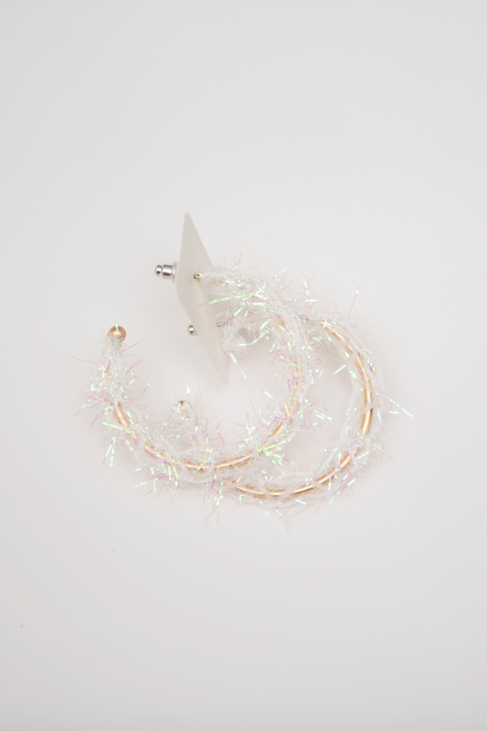 White Opal Tinsel Hoop