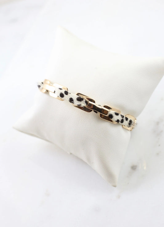 White Leopard Cuff