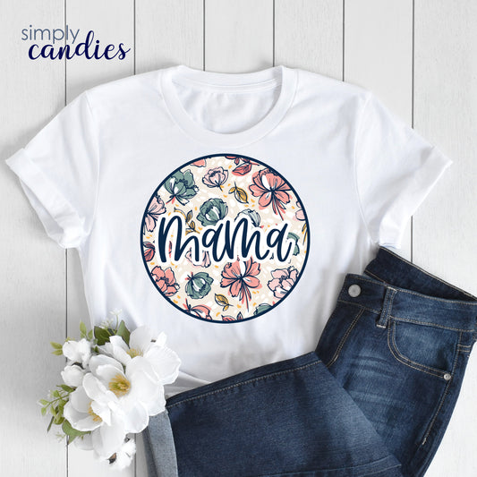 Adult Floral Mama T-Shirt