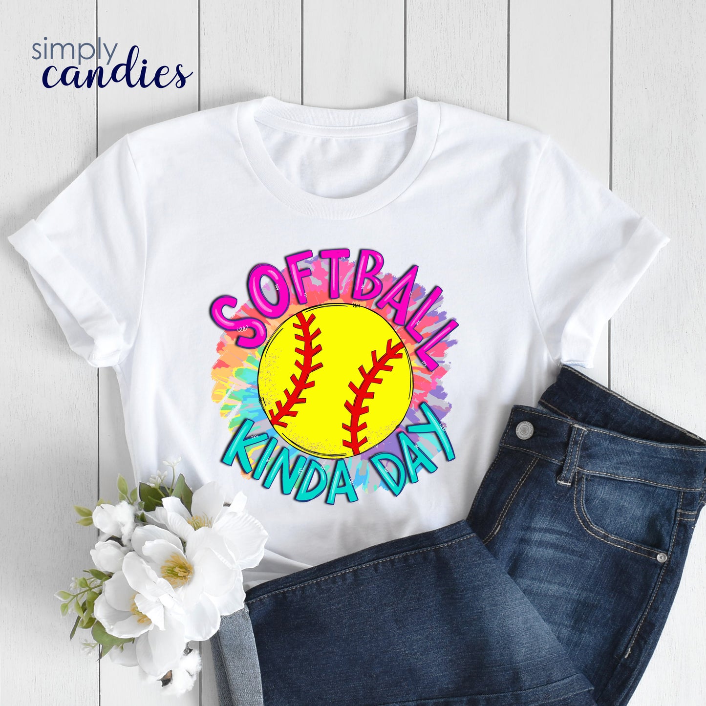 Adult Softball Kinda Day T-Shirt