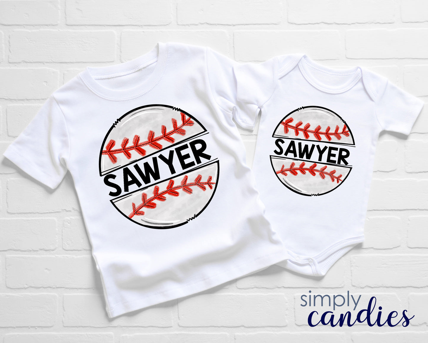 Child Baseball Name T-Shirt