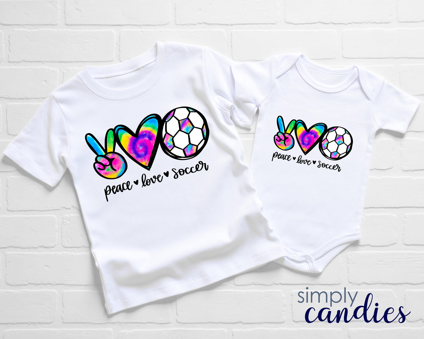 Child Peace Love Soccer T-Shirt